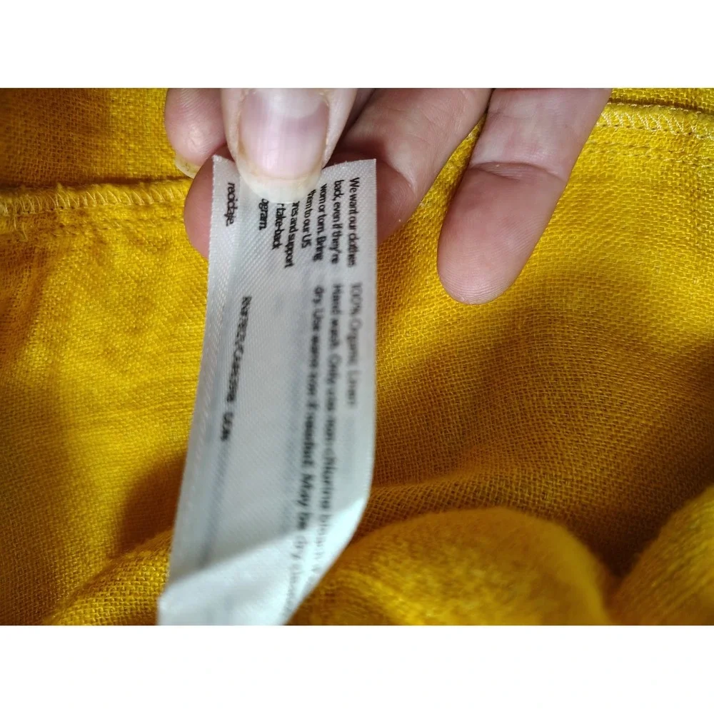 Eileen Fisher Woman Yellow‎ Organic Linen Button Front Utility Jacket 1X